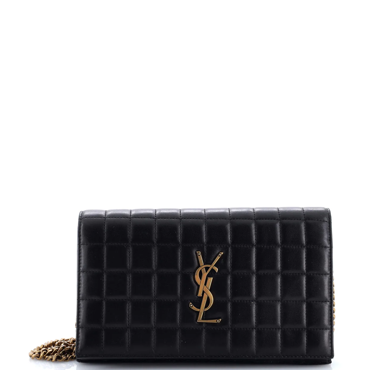 Cassandre Wallet on Chain Quilted Leather Medium - Deep Luxury