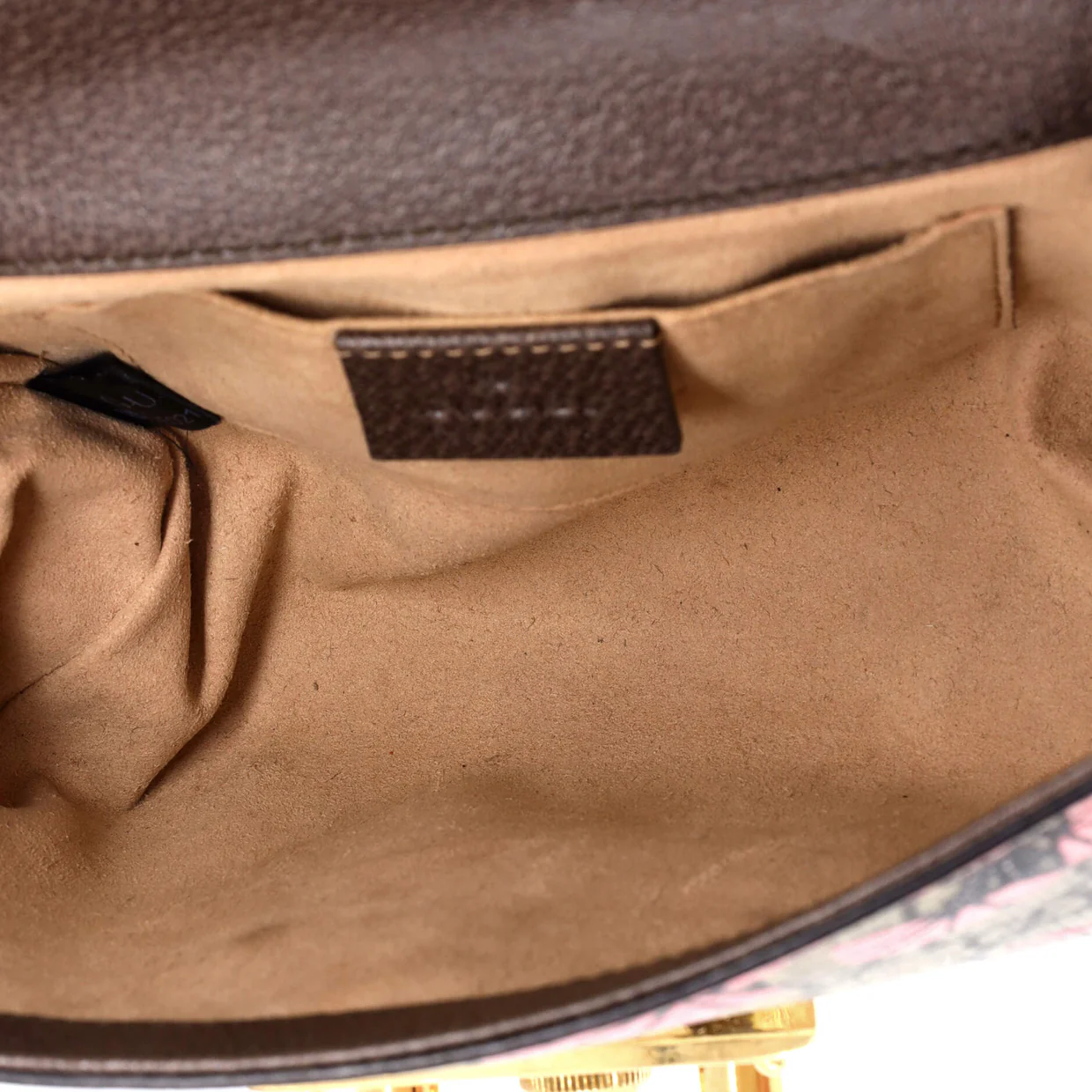 Padlock Shoulder Bag Bengal Print GG Coated Canvas Small - Deep Luxury