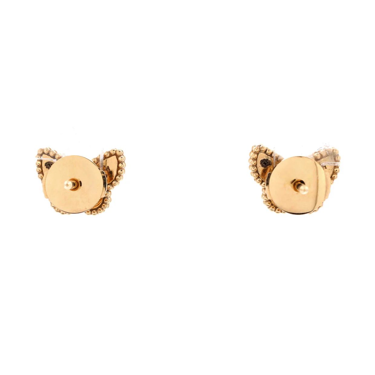 Sweet Alhambra Butterfly Stud Earrings 18K Yellow Gold and Mother of Pearl - Deep Luxury