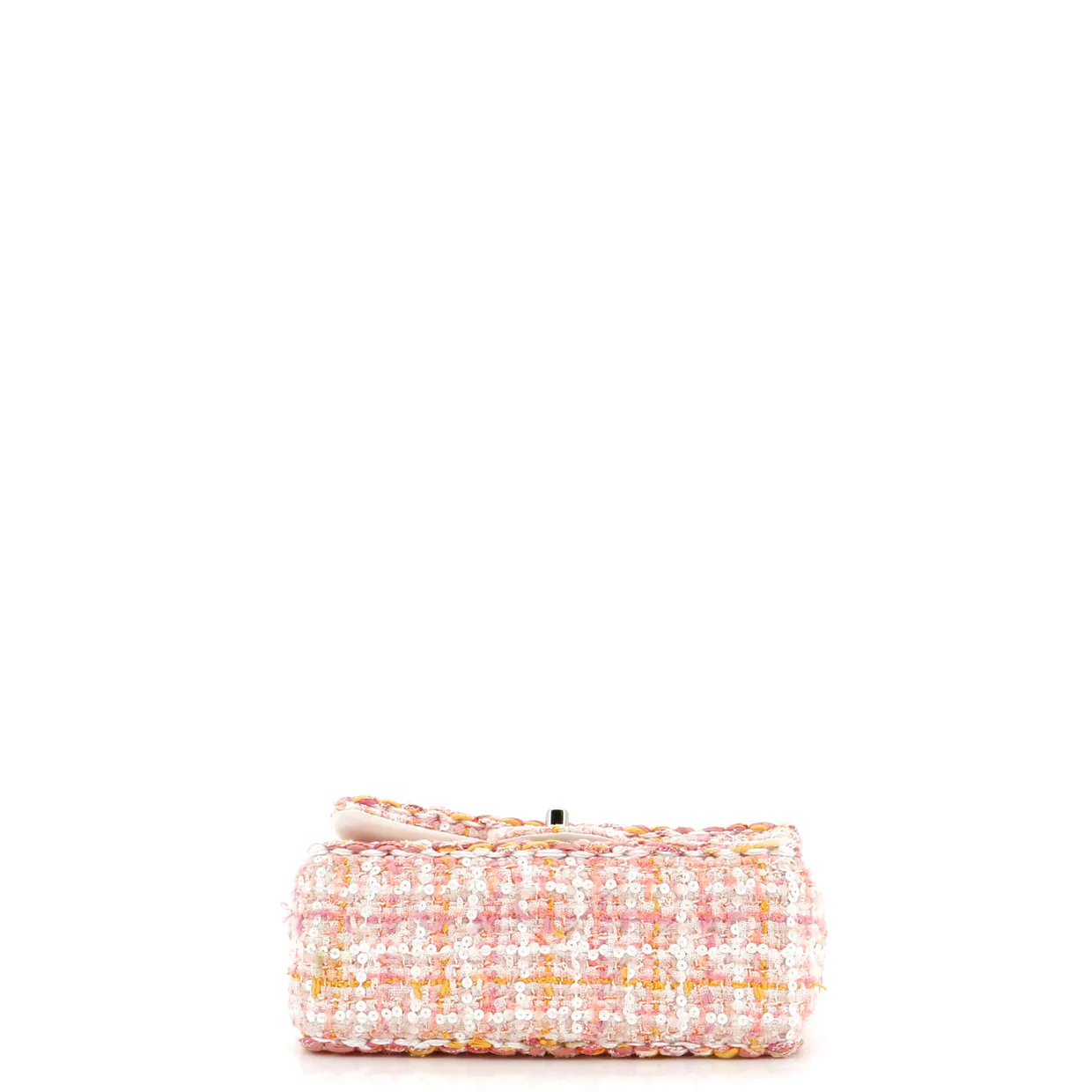 Classic Single Flap Bag Braided Quilted Tweed with Sequins Mini - Deep Luxury