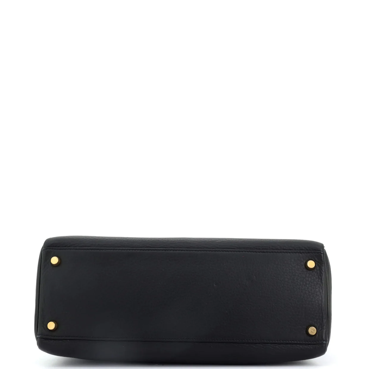 Kelly Handbag Noir Clemence with Gold Hardware 32 - Deep Luxury