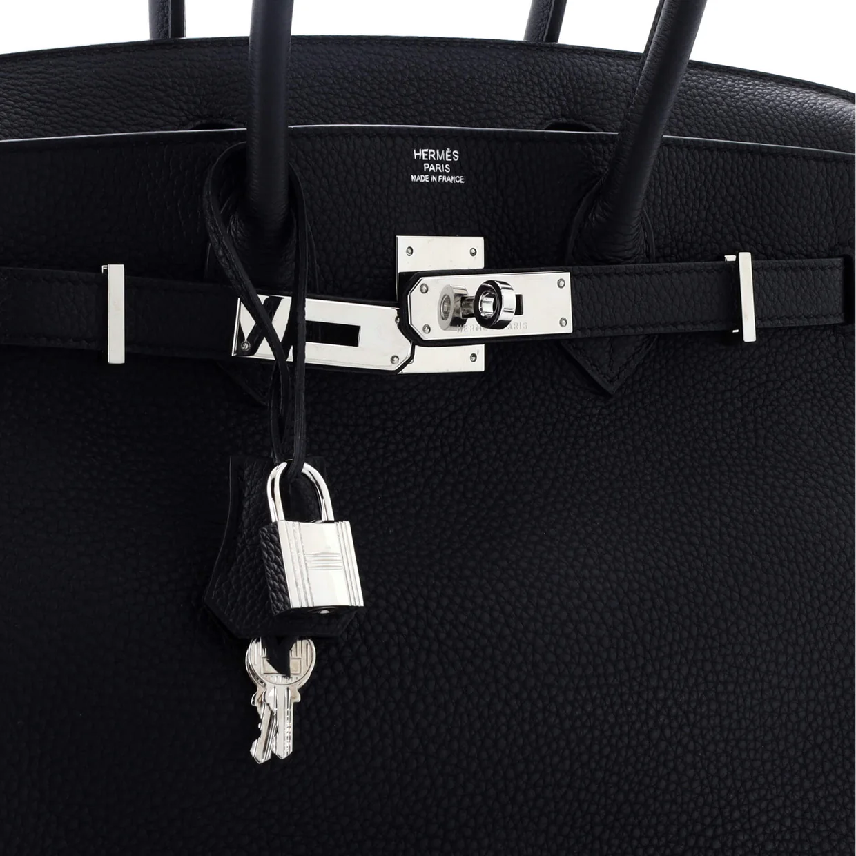 Birkin Handbag Noir Togo with Palladium Hardware 30 - Deep Luxury
