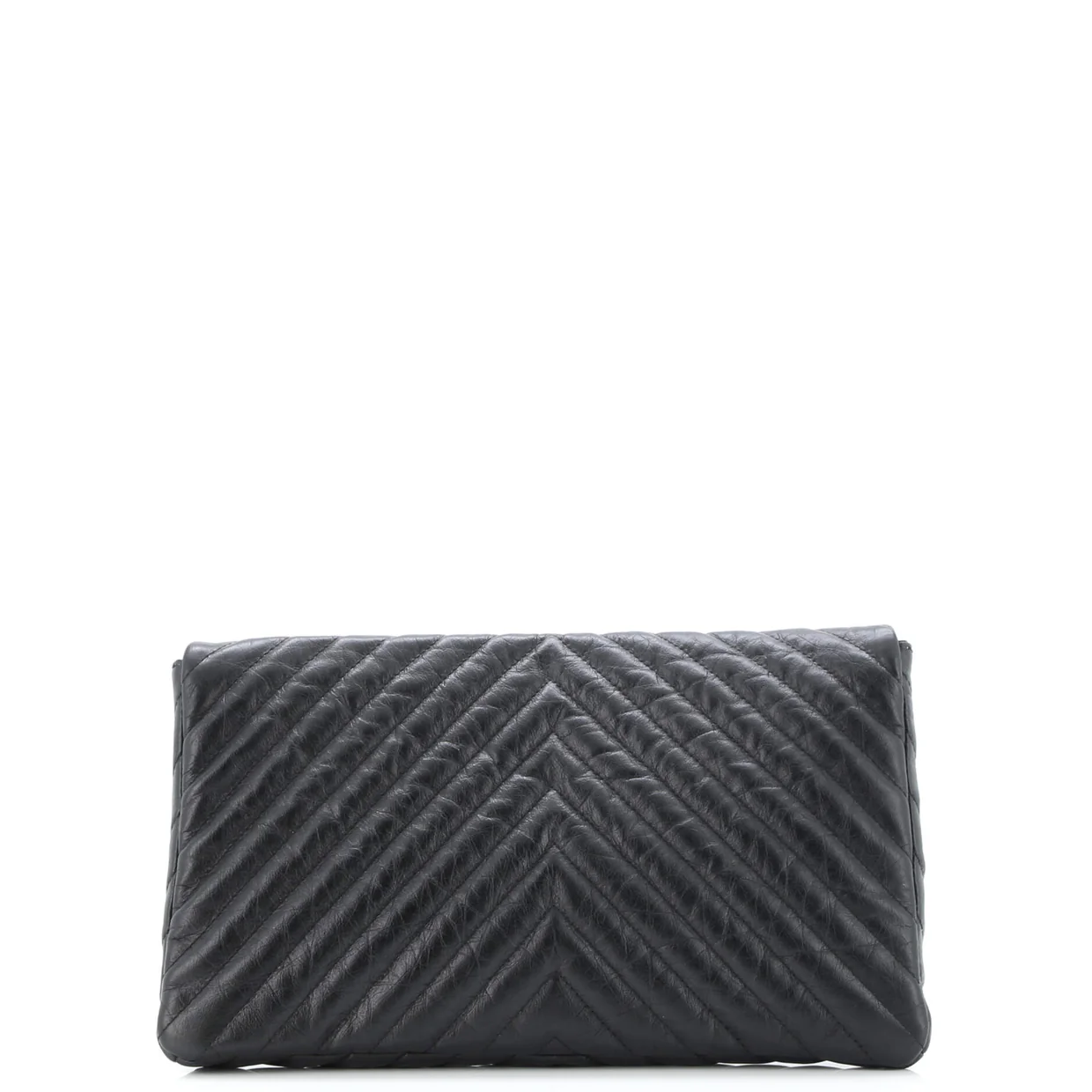 So Black Reissue 2.55 Flap Clutch Chevron Aged Calfskin - Deep Luxury