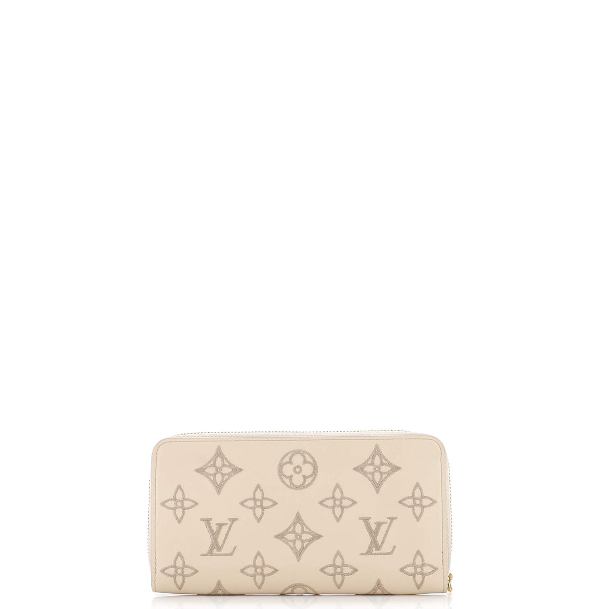 Zippy Wallet Monogram Broderie Anglaise Embroidered Leather - Deep Luxury