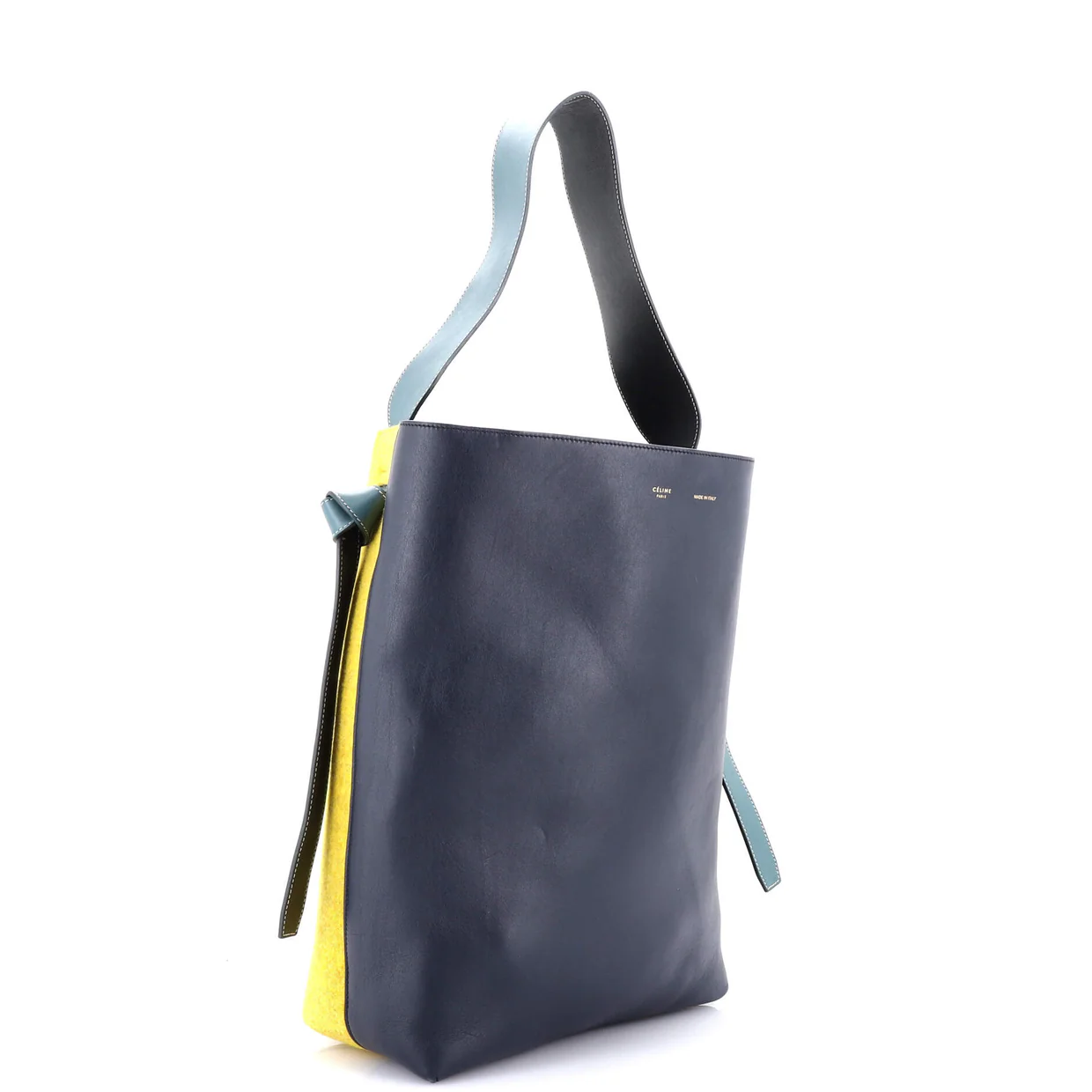 Twisted Cabas Tote Leather and Felt Small - Deep Luxury
