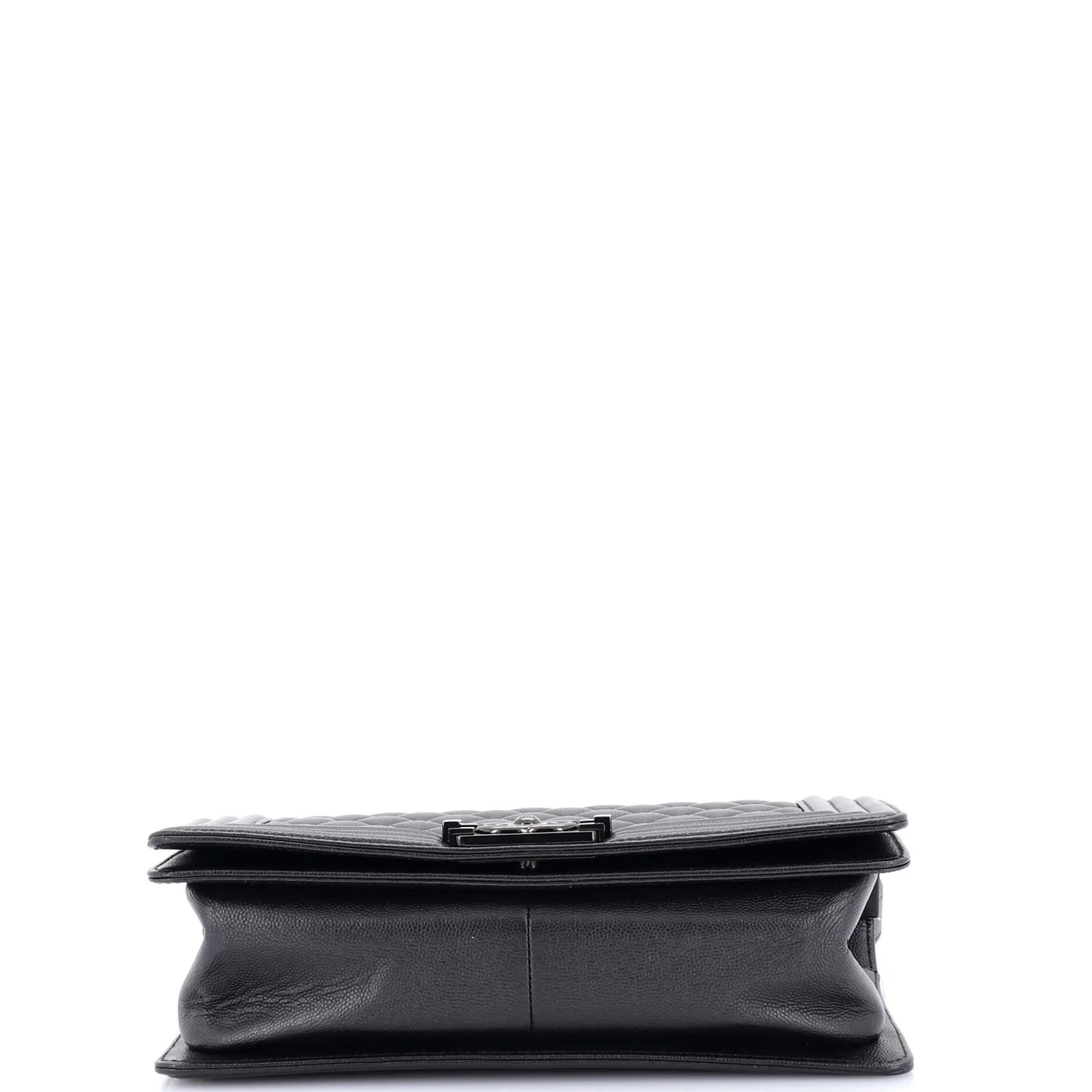 So Black Boy Flap Bag Quilted Caviar Old Medium - Deep Luxury