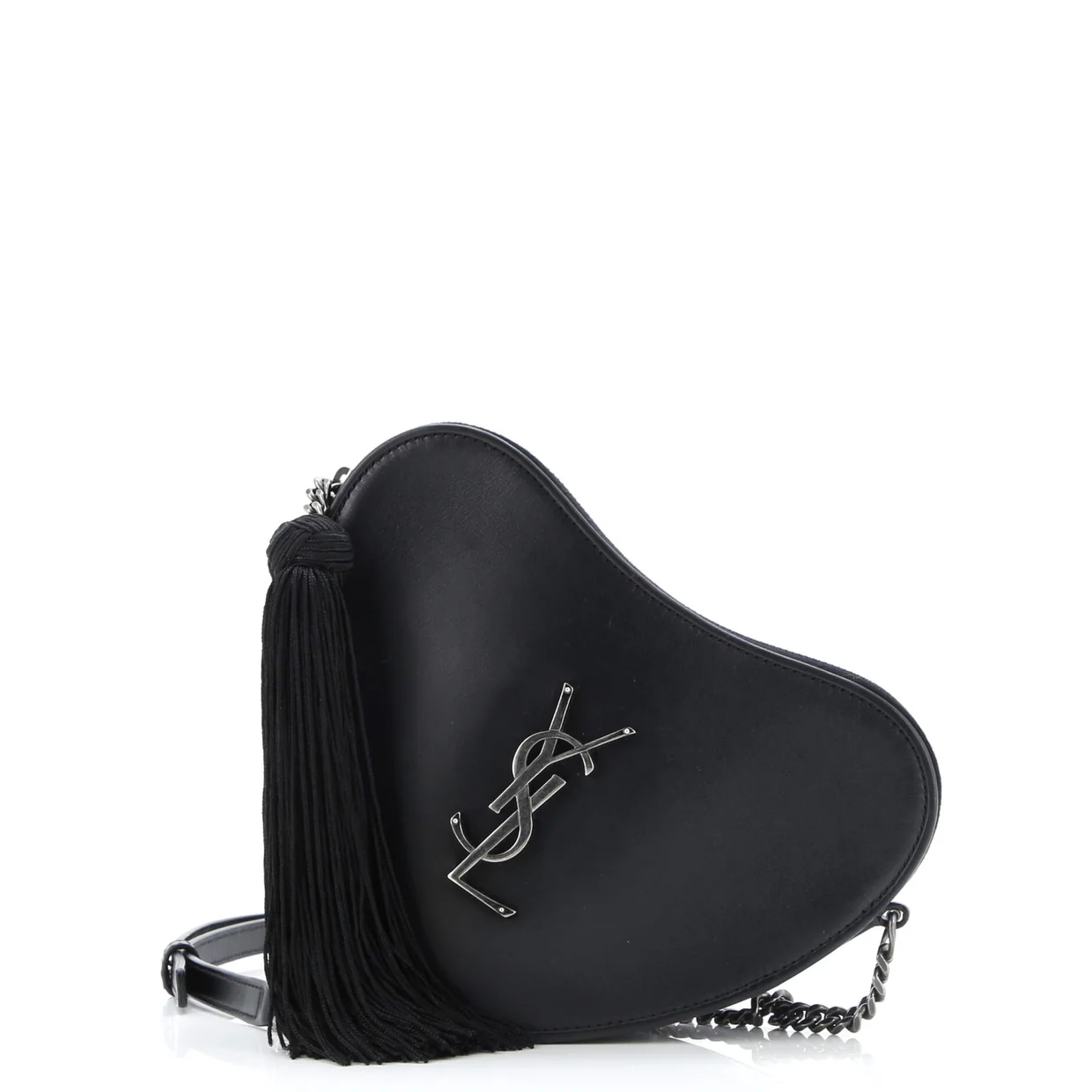 Love Heart Tassel Chain Bag Leather Small - Deep Luxury