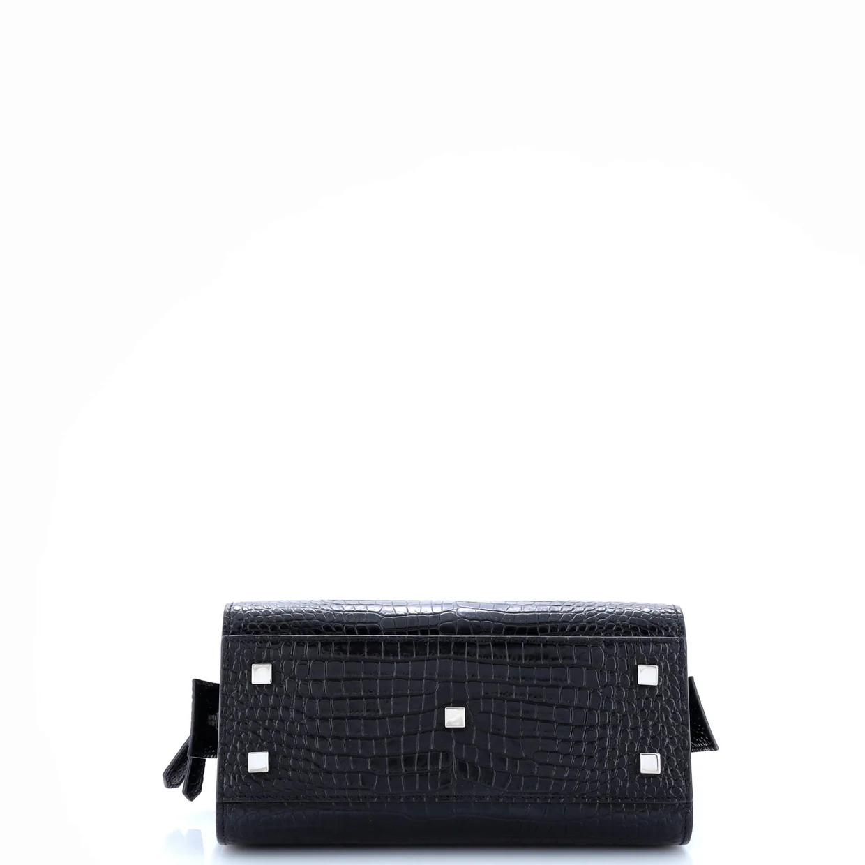 Uptown Tote Crocodile Embossed Leather Small - Deep Luxury