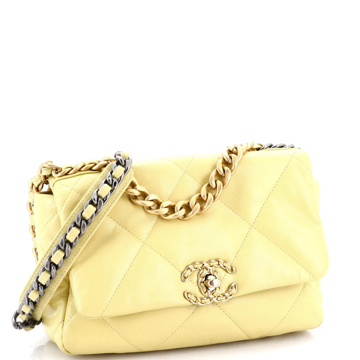 19 Flap Bag Quilted Leather Medium - Deep Luxury