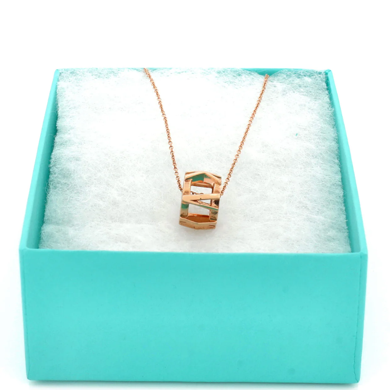 Atlas X Open Pendant Necklace 18K Rose Gold - Deep Luxury