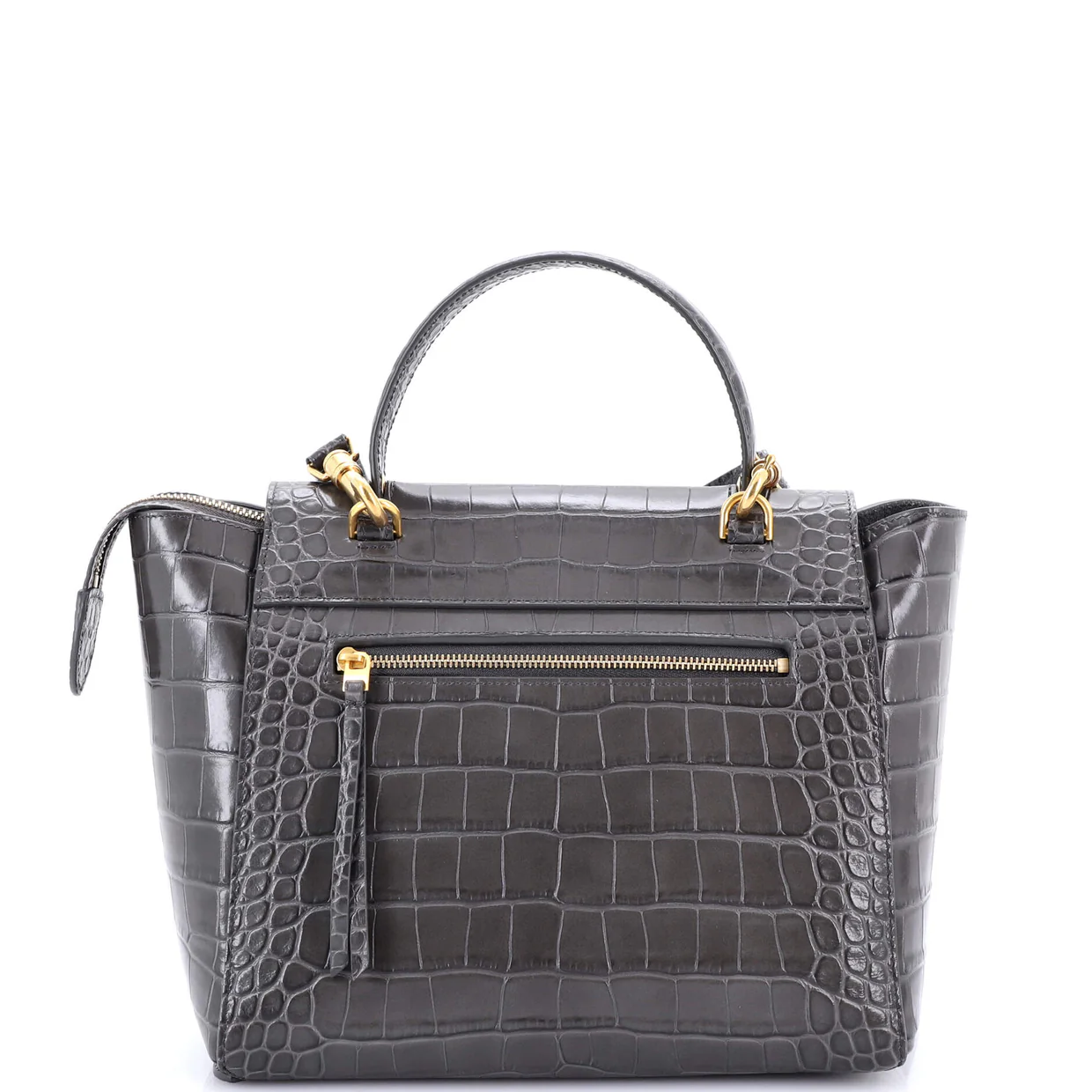 Belt Bag Crocodile Embossed Leather Micro - Deep Luxury