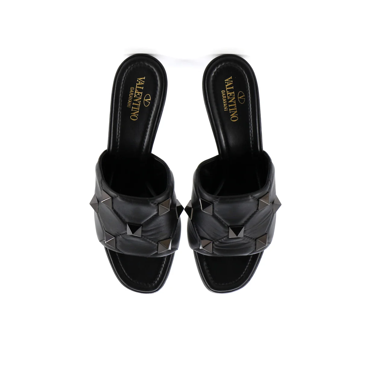 Women's Roman Stud Mules Leather - Deep Luxury