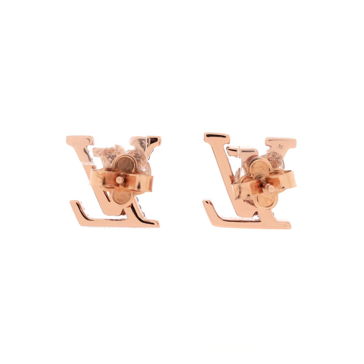 LV Iconic Stud Earrings Metal with Crystals - Deep Luxury