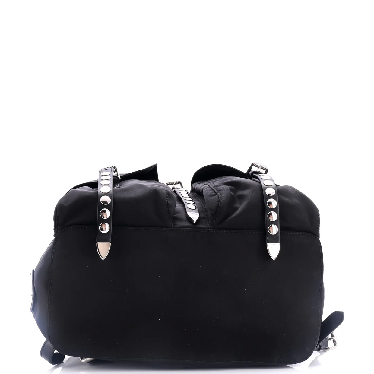 New Vela Backpack Tessuto with Studded Leather - Deep Luxury