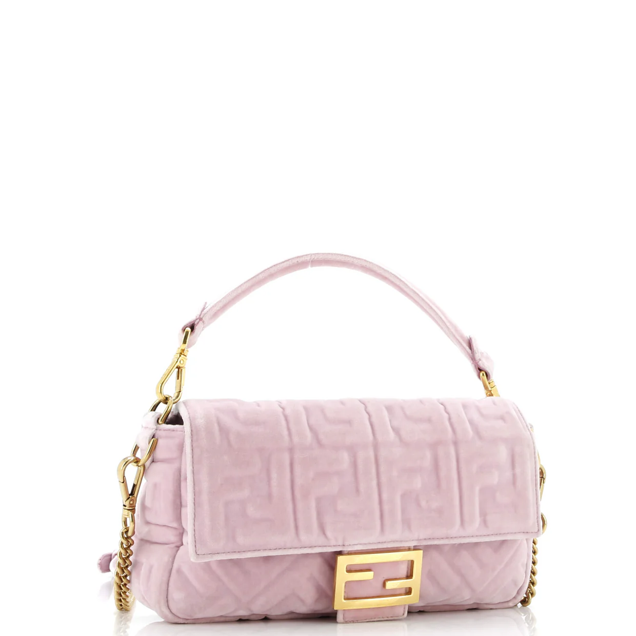 Baguette NM Bag Zucca Embossed Velvet Medium - Deep Luxury