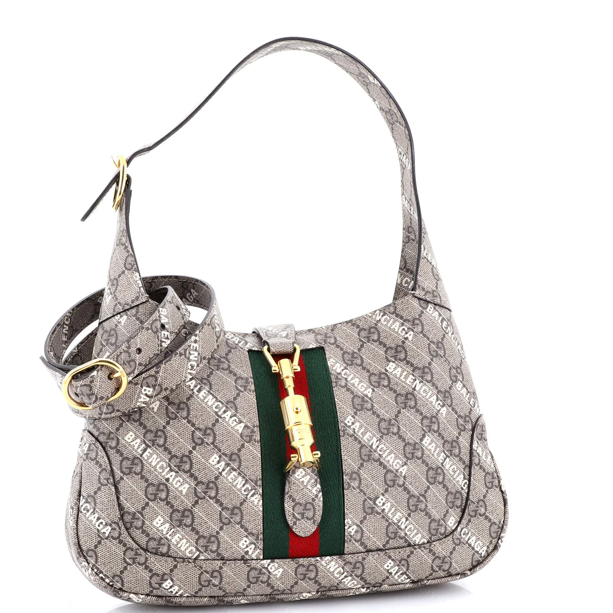 x Balenciaga The Hacker Project Jackie 1961 Hobo GG Coated Canvas Small - Deep Luxury