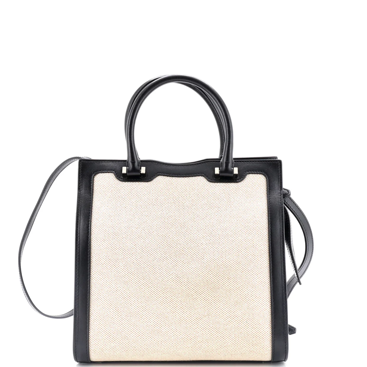 Uptown Tote Canvas with Leather Small - Deep Luxury