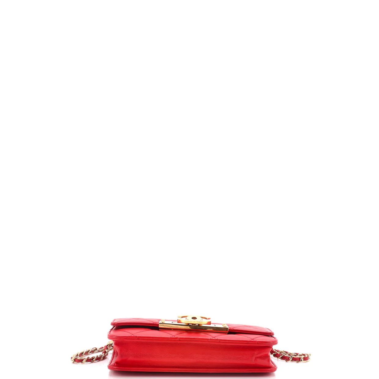 Golden Class Wallet on Chain Quilted Lambskin - Deep Luxury