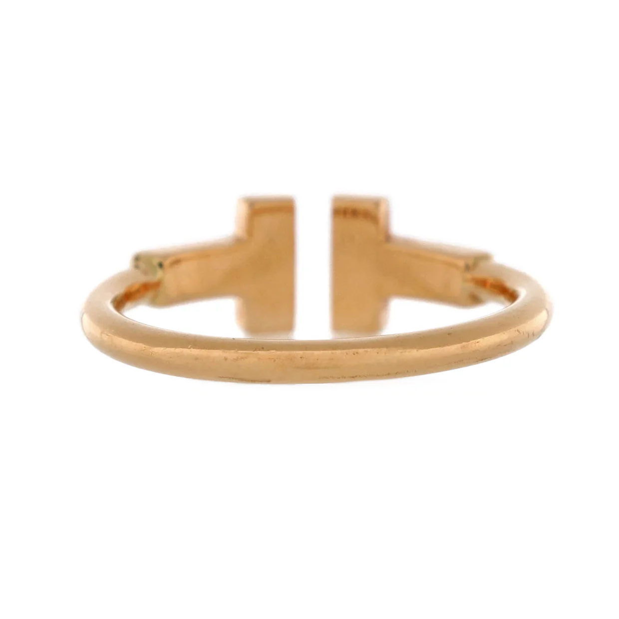 T Wire Ring 18K Rose Gold with Diamonds - Deep Luxury