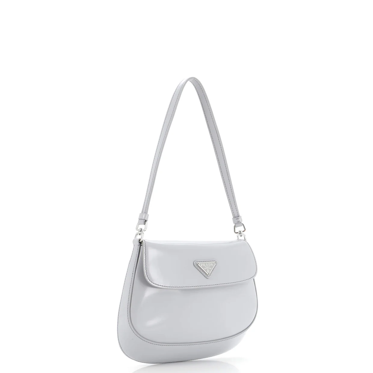 Cleo Flap Shoulder Bag Spazzolato Leather Small - Deep Luxury