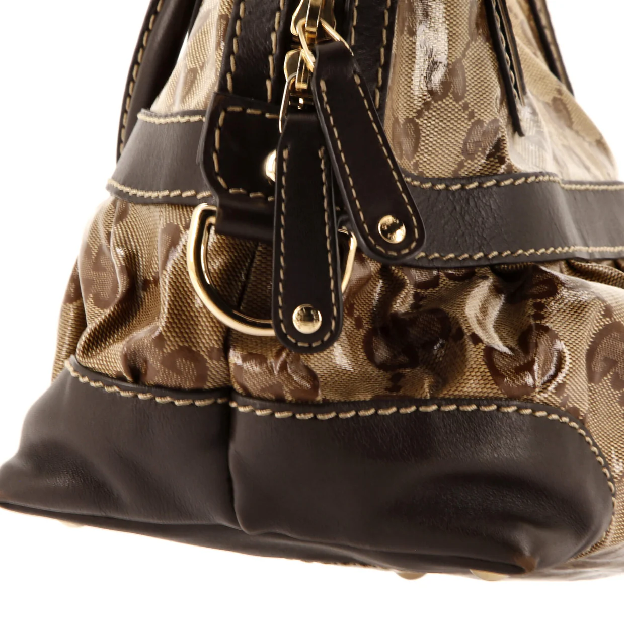 Convertible Boston Bag GG Coated Canvas Medium - Deep Luxury