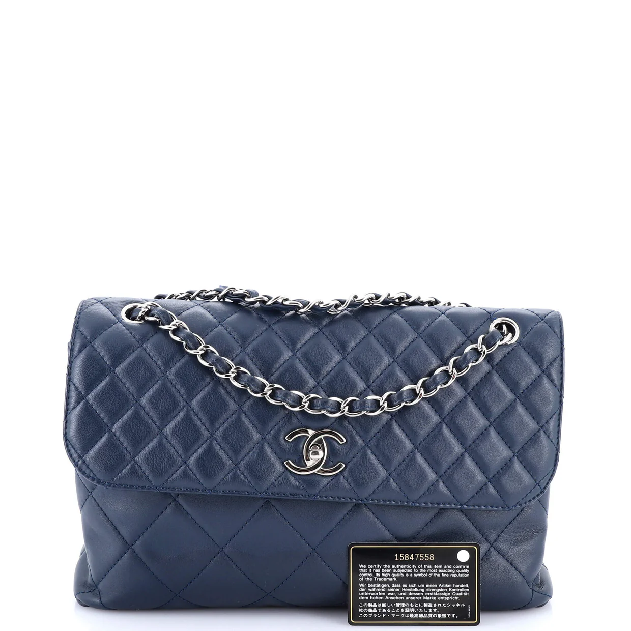 In The Business Flap Bag Quilted Calfskin Maxi - Deep Luxury
