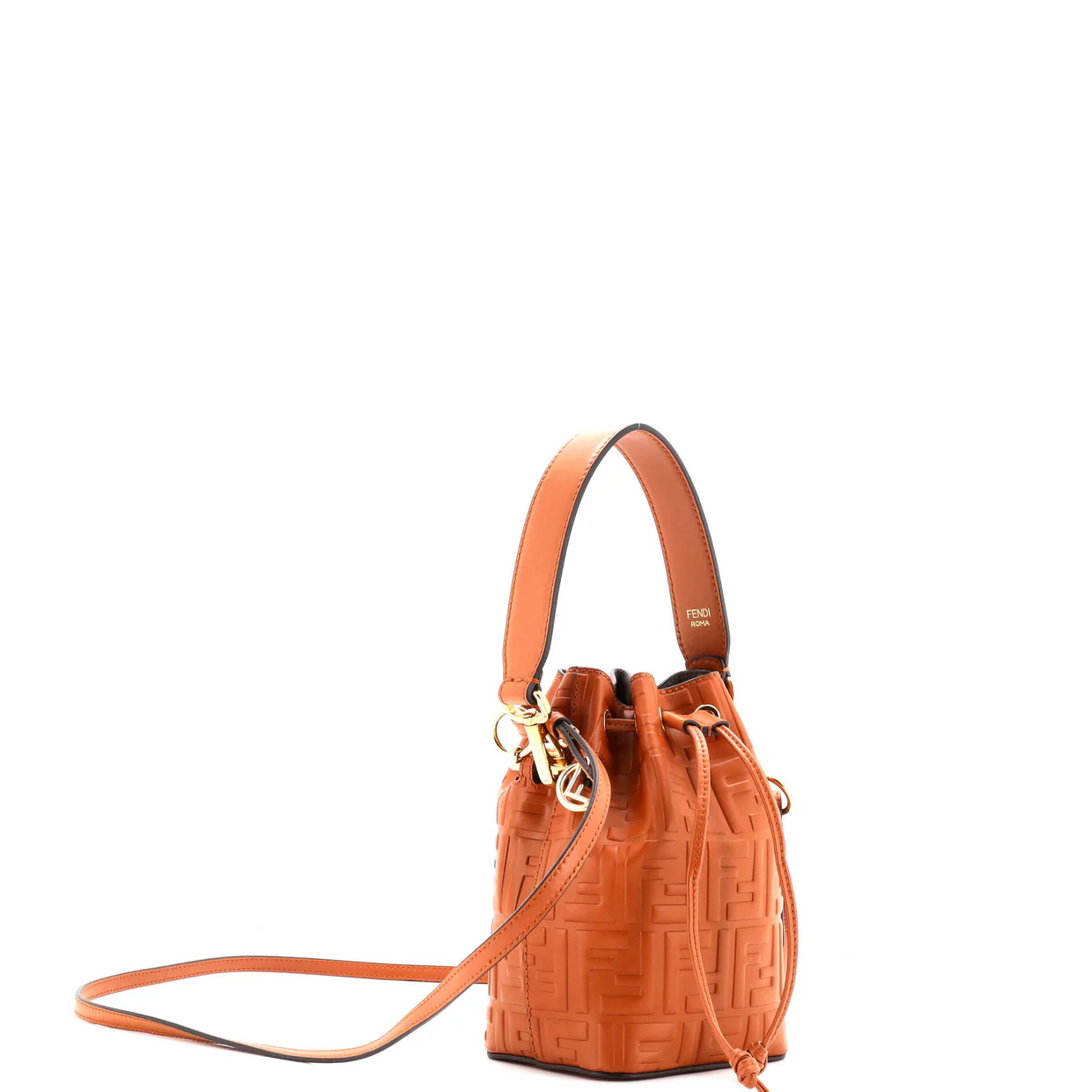 Mon Tresor Bucket Bag Zucca Embossed Leather Mini - Deep Luxury