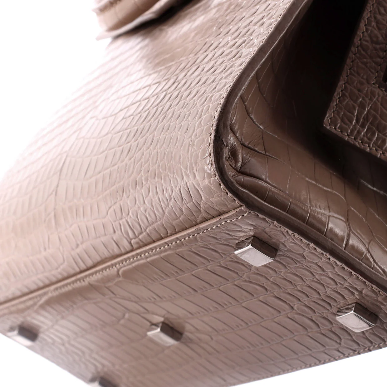 Uptown Tote Crocodile Embossed Leather Small - Deep Luxury
