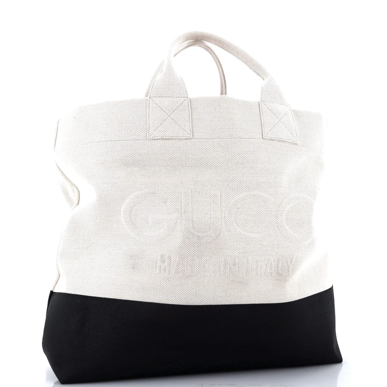 Logo Embossed Open Tote Canvas - Deep Luxury