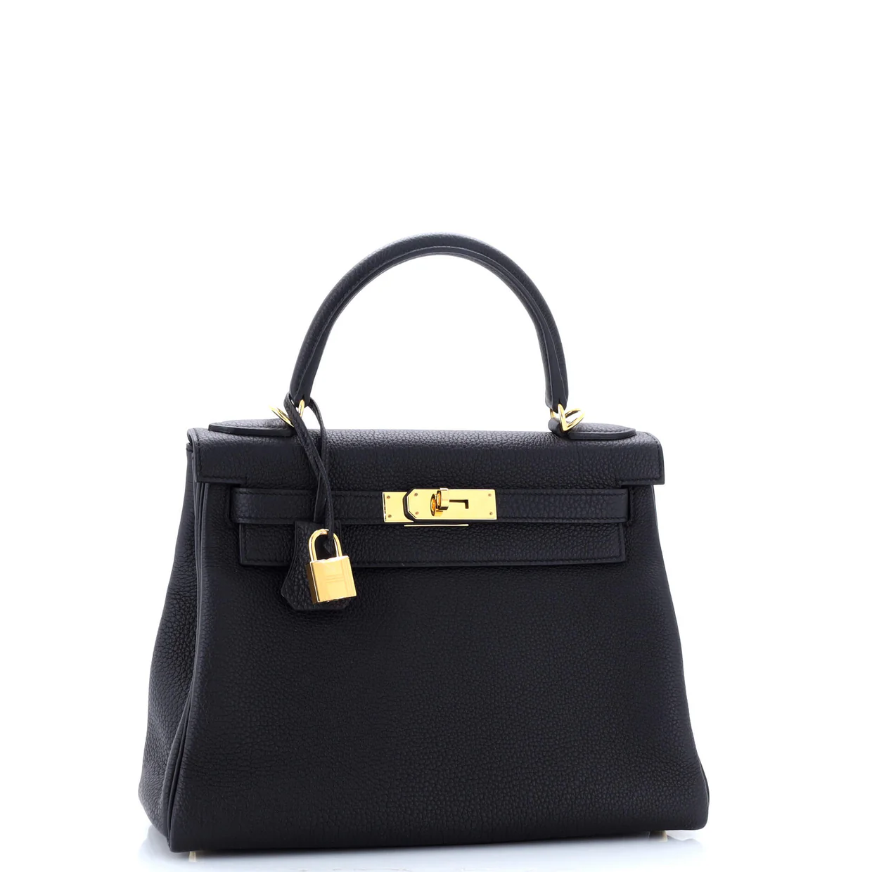 Kelly Handbag Noir Togo with Gold Hardware 28 - Deep Luxury