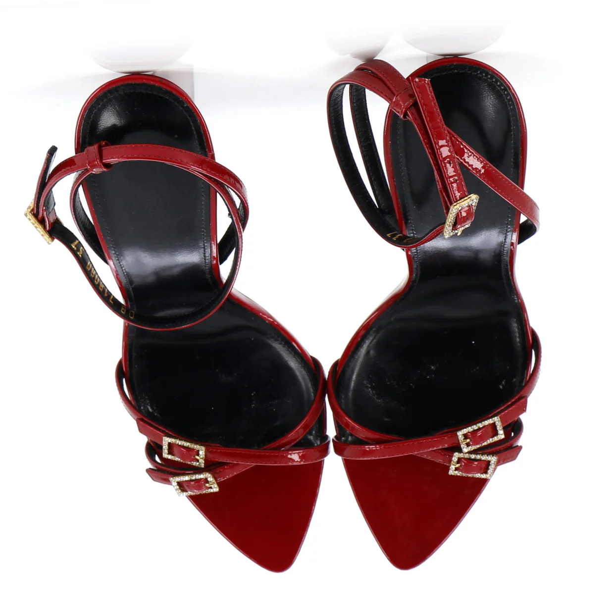 Women's Gippy Crisscross Mule Sandals Patent 110 - Deep Luxury