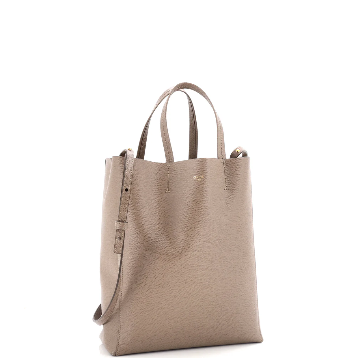 Vertical Cabas Tote Grained Calfskin Small - Deep Luxury