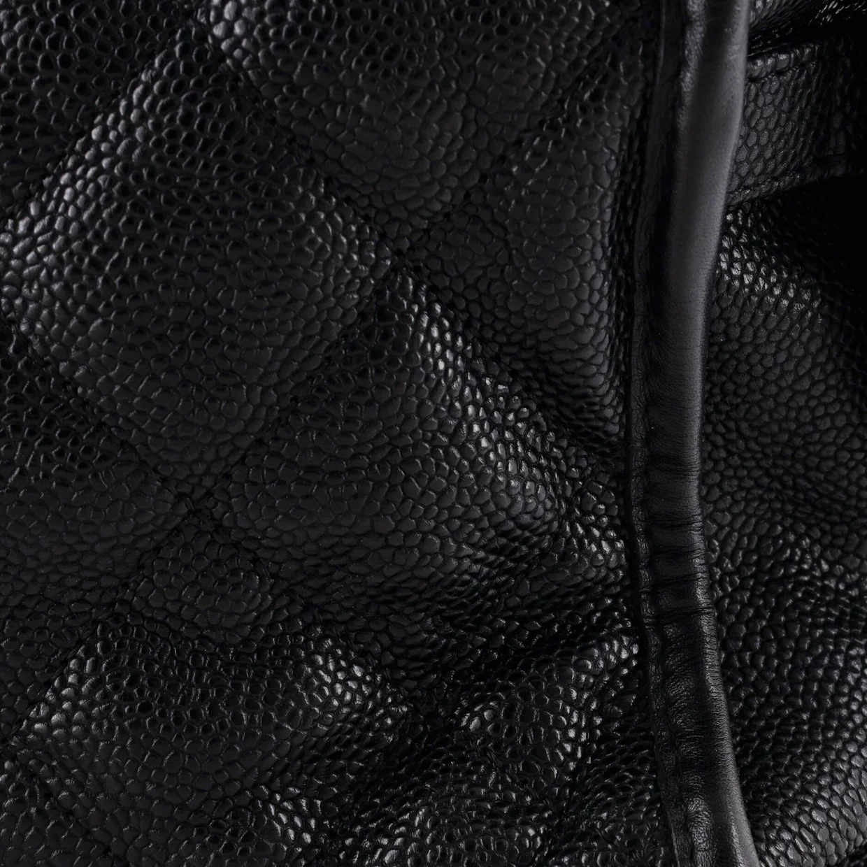 French Riviera Tote Quilted Caviar Large - Deep Luxury