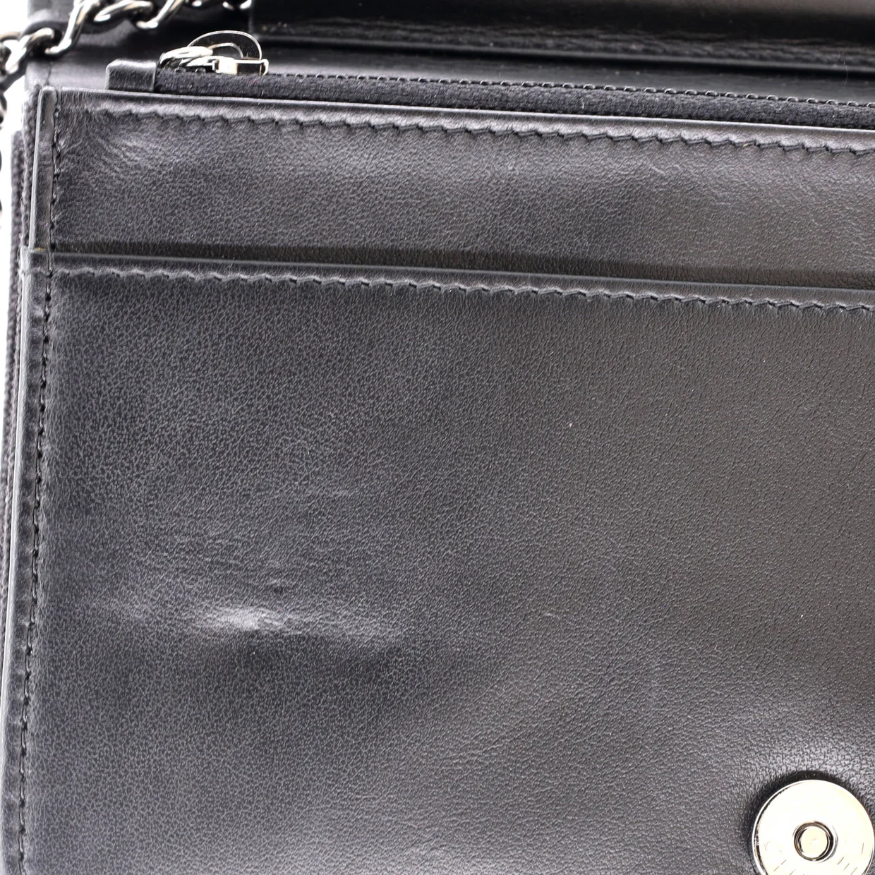 Paris-Shanghai Wallet on Chain Studded Canvas - Deep Luxury