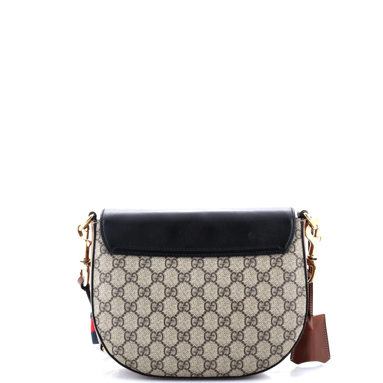 Padlock Saddle Shoulder Bag GG Coated Canvas and Leather Medium - Deep Luxury