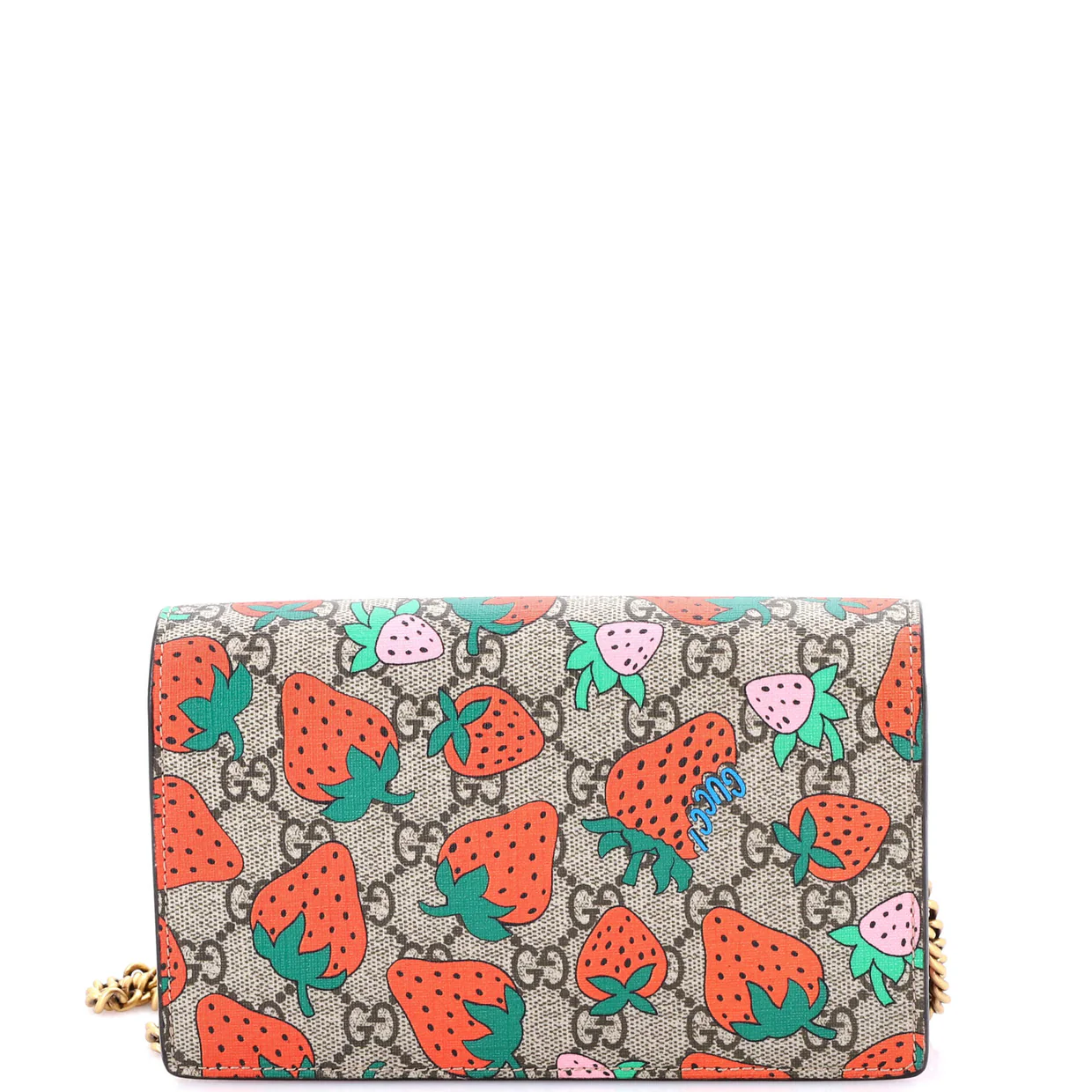 Chain Wallet Printed GG Coated Canvas - Deep Luxury