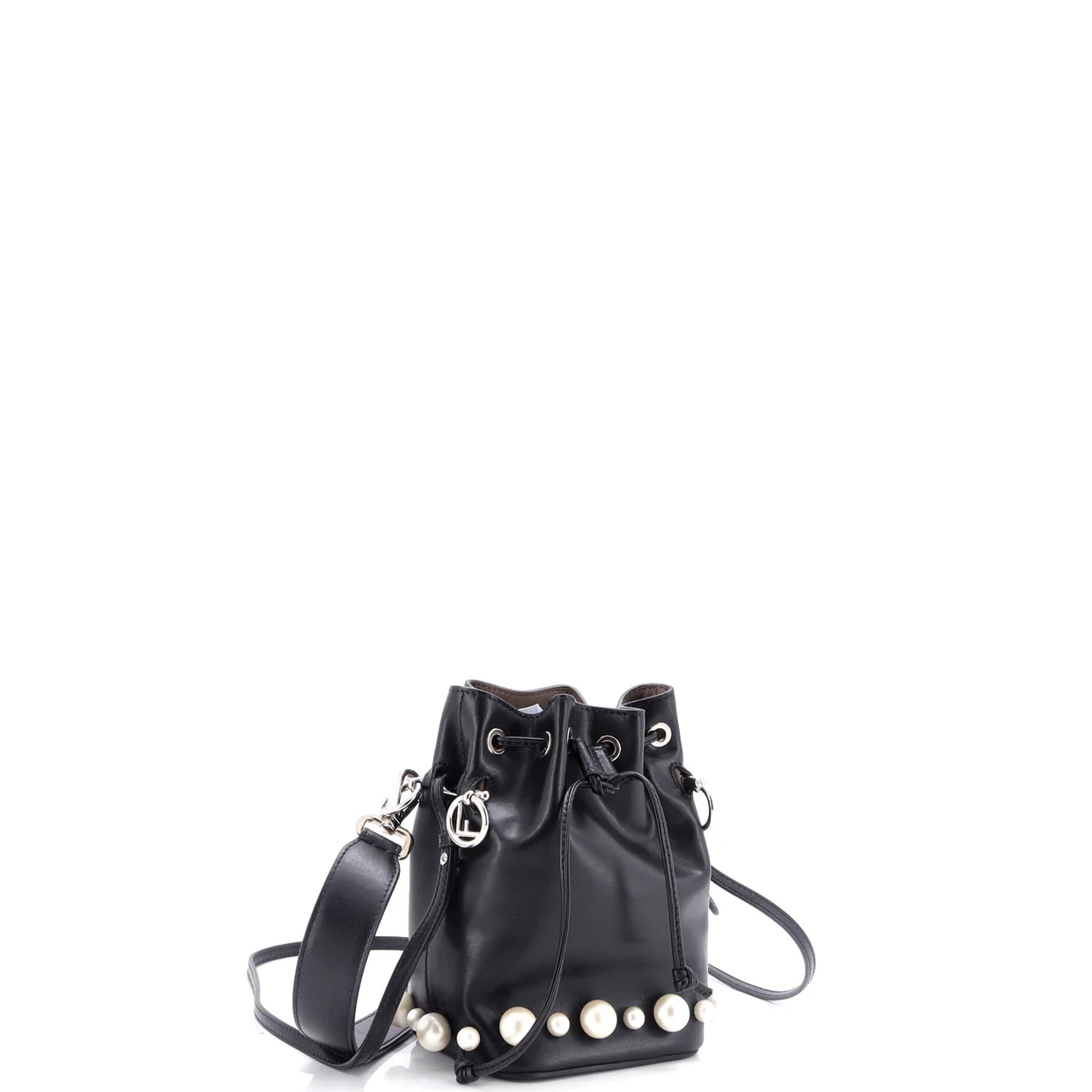 Mon Tresor Bucket Bag Embellished Leather Mini - Deep Luxury