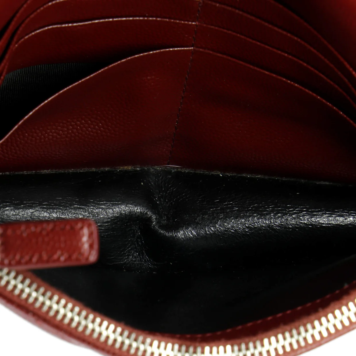 Classic Monogram Wallet on Chain Matelasse Chevron Leather Small - Deep Luxury