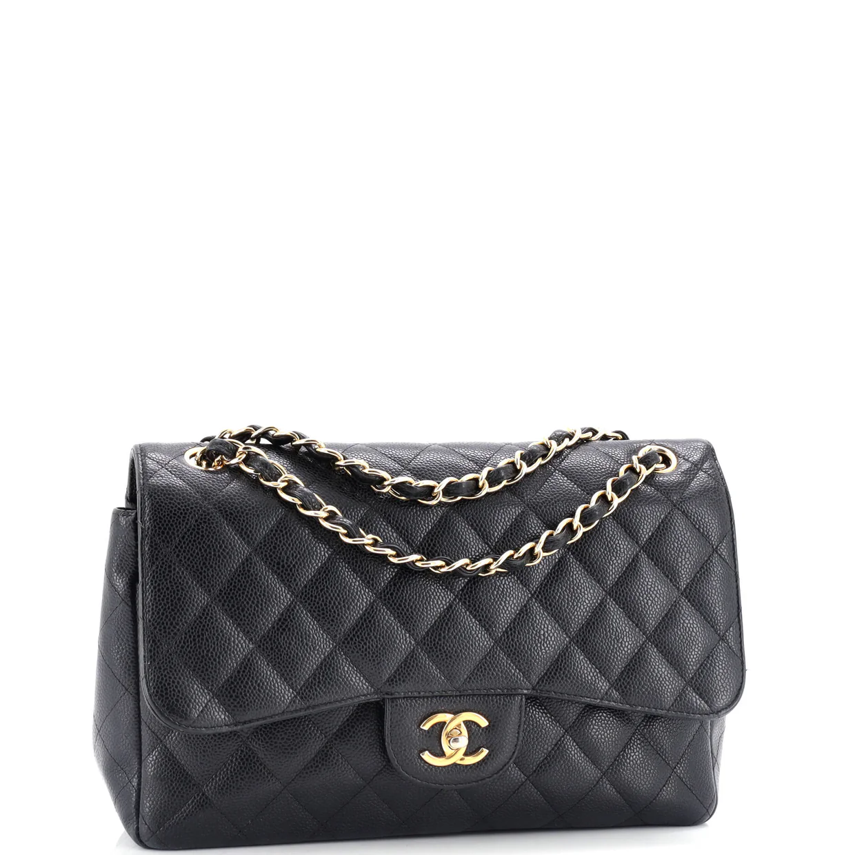 Classic Double Flap Bag Quilted Caviar Jumbo - Deep Luxury