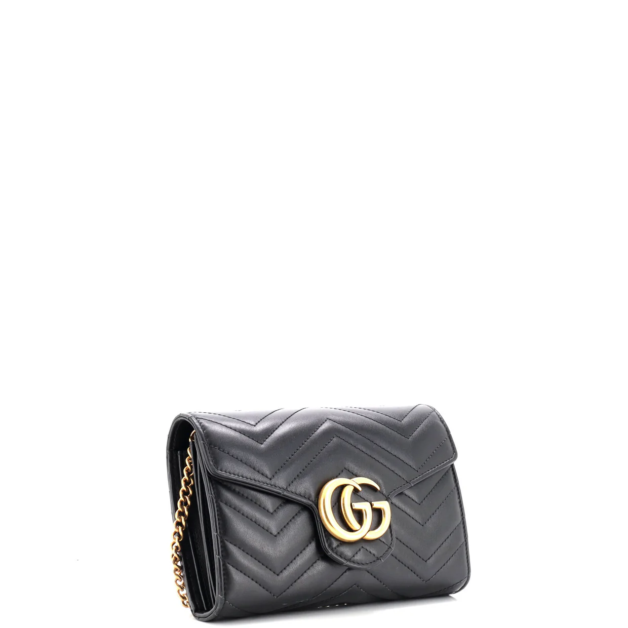 GG Marmont Chain Wallet Matelasse Leather Mini - Deep Luxury