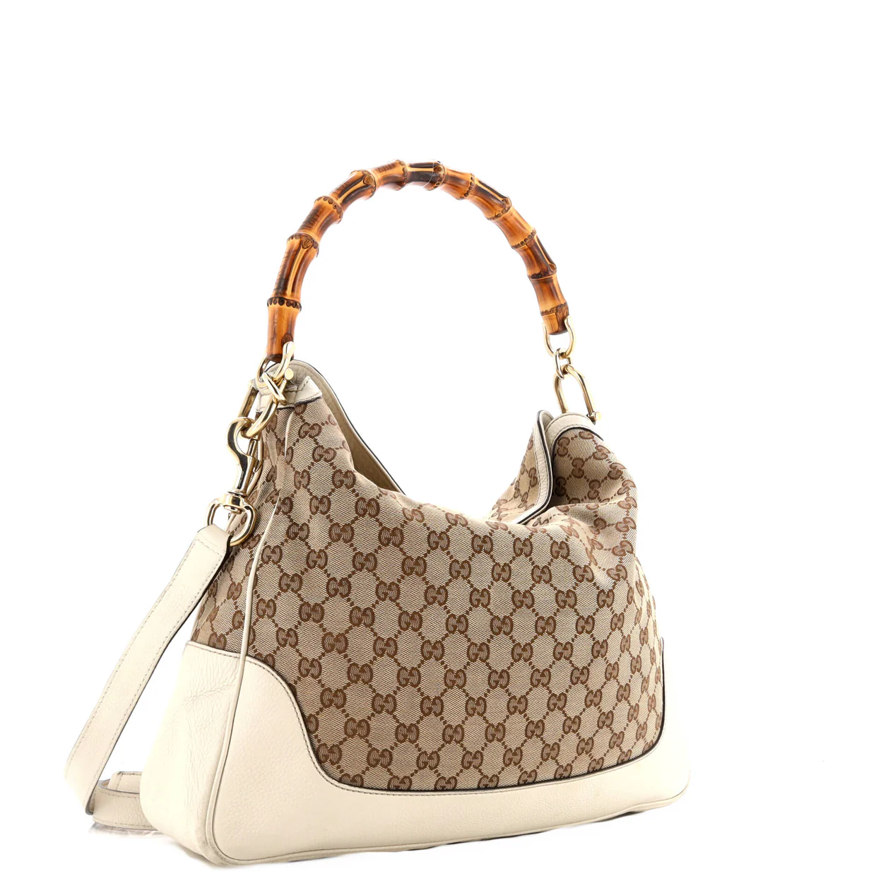 Diana Bamboo Shoulder Bag GG Canvas Medium - Deep Luxury