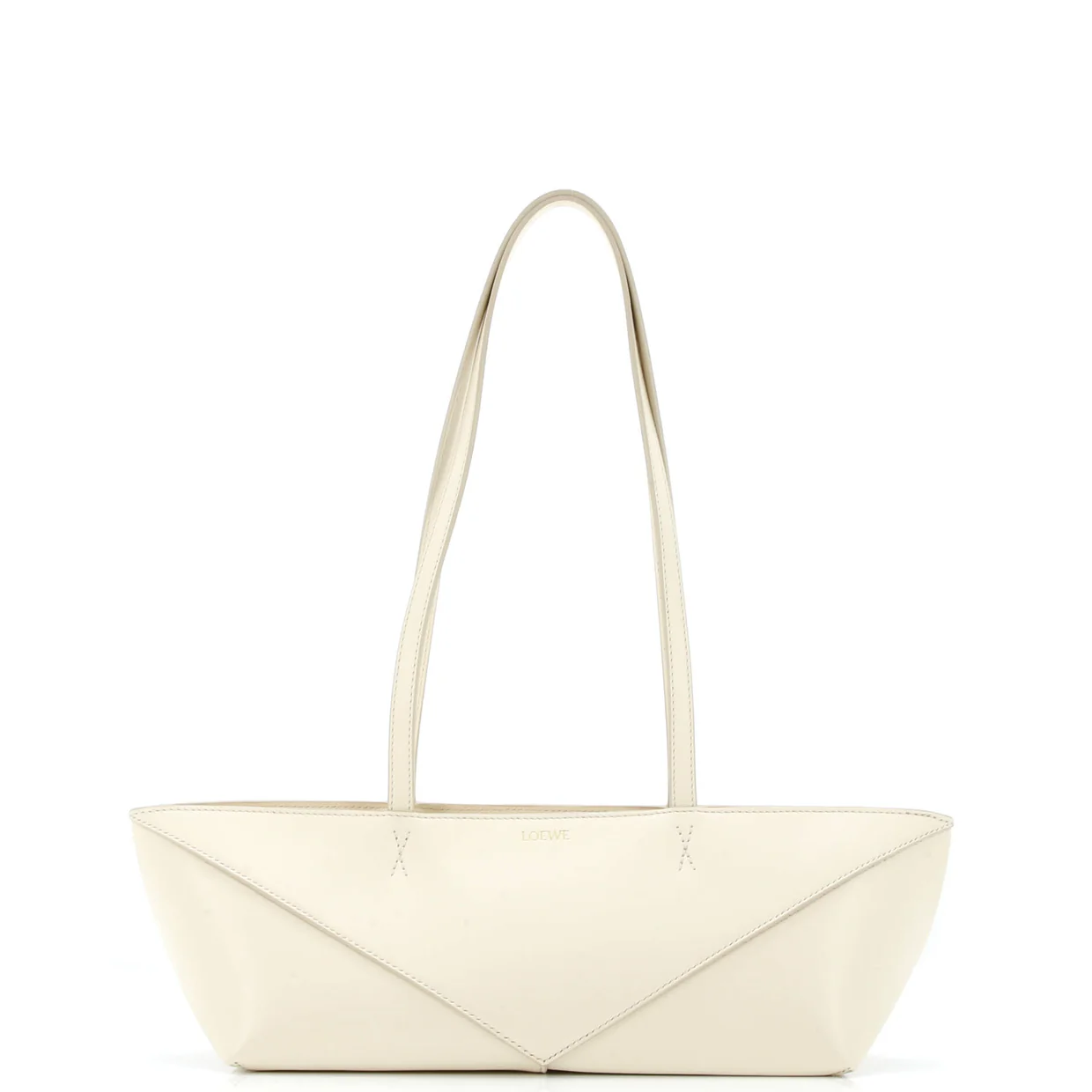 Cropped Puzzle Fold Tote Leather Mini - Deep Luxury