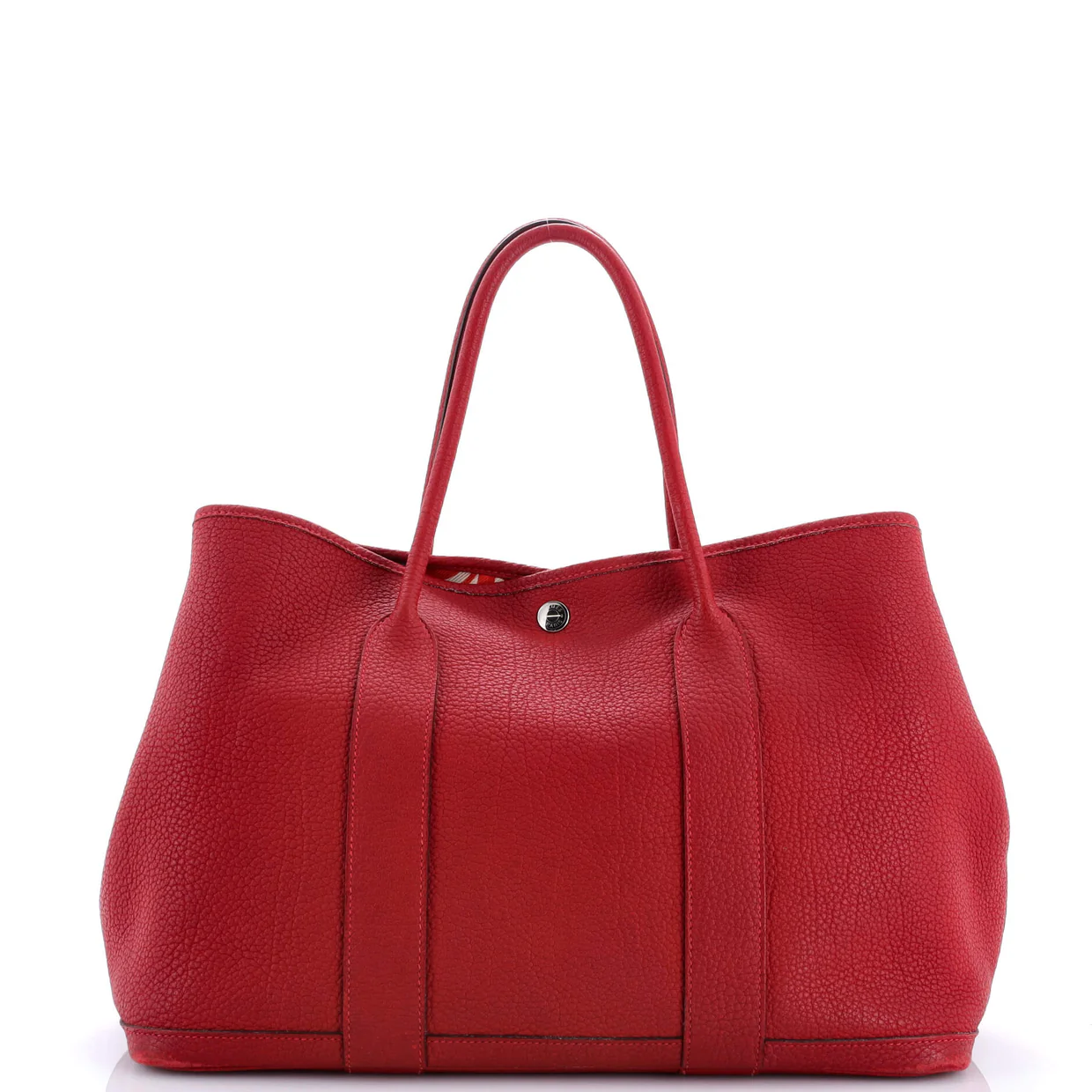 Garden Party Tote Leather with Printed Interior 36 - Deep Luxury