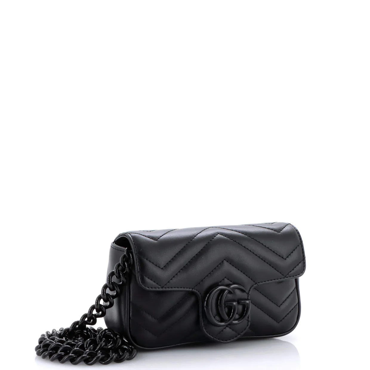 GG Marmont Monochrome Flap Bag Matelasse Leather Super Mini - Deep Luxury