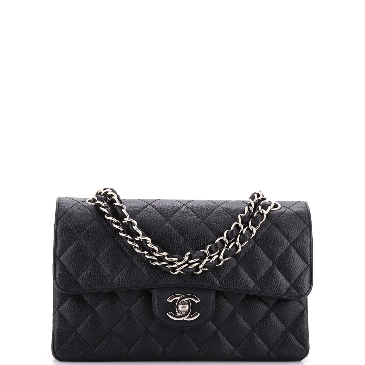 Vintage Classic Double Flap Bag Quilted Caviar Small - Deep Luxury