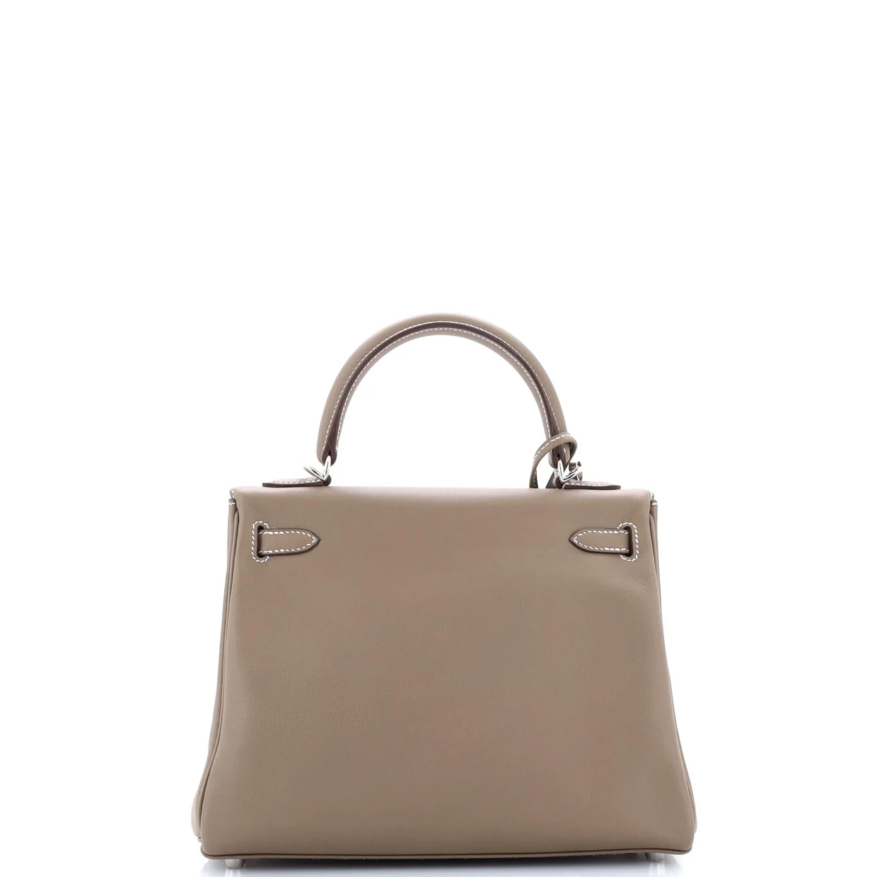 Kelly Handbag Grey Swift with Palladium Hardware 25 - Deep Luxury