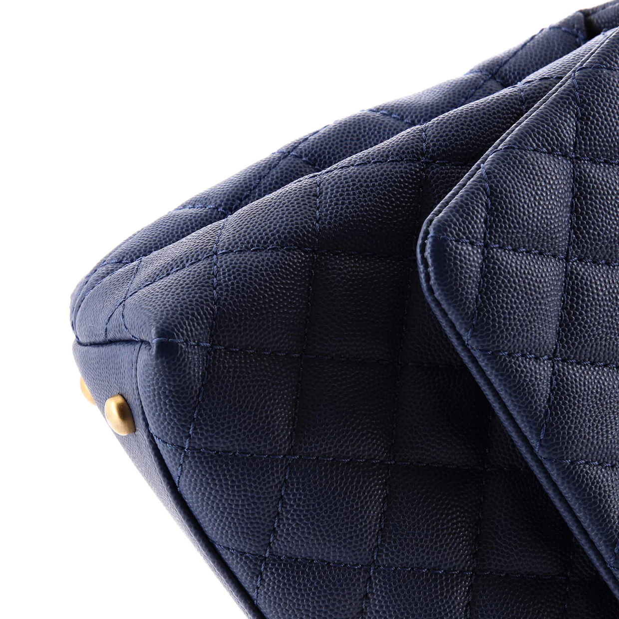 Coco Top Handle Bag Quilted Caviar Small - Deep Luxury