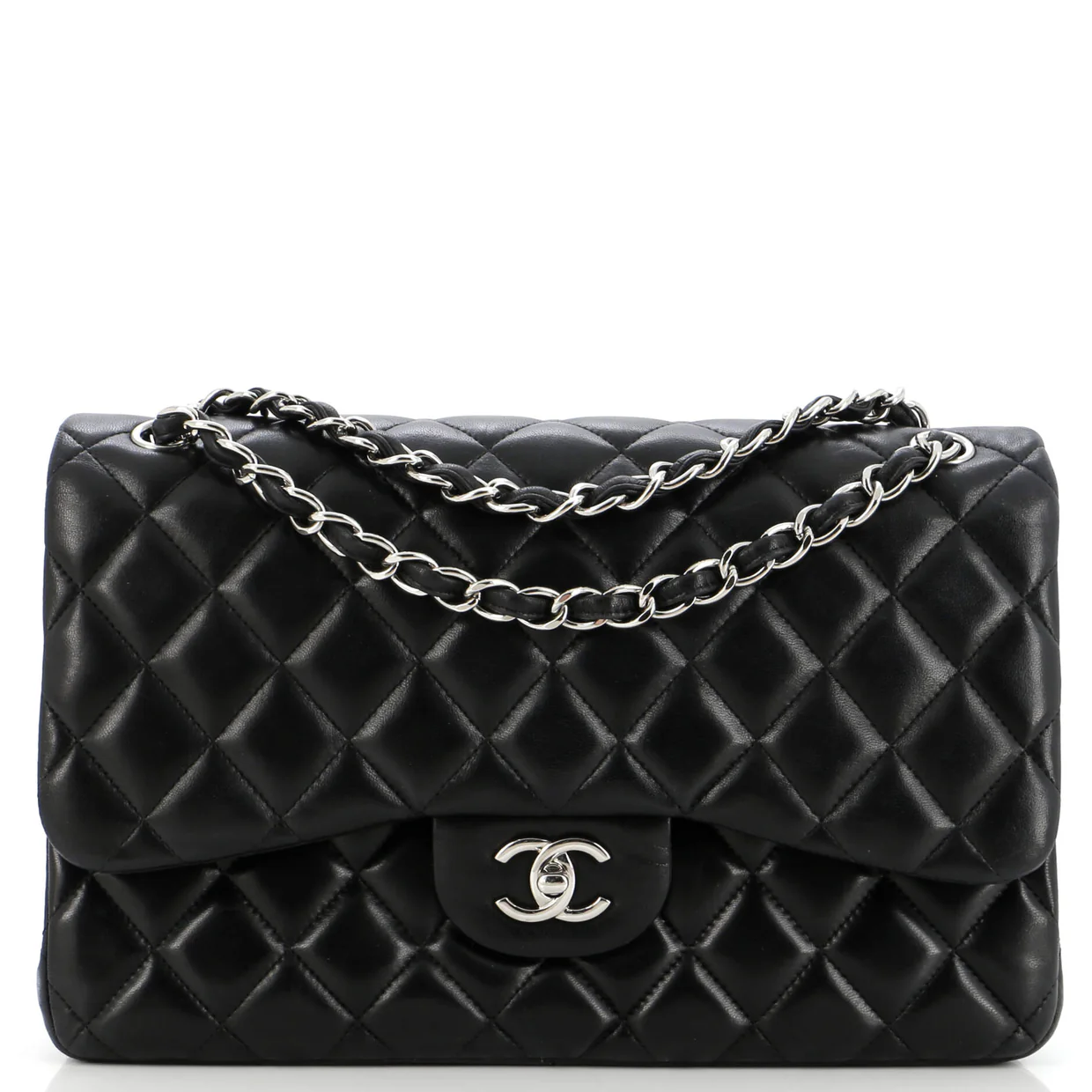 Classic Double Flap Bag Quilted Lambskin Jumbo - Deep Luxury