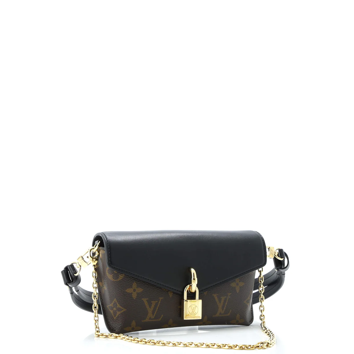 Padlock on Strap Handbag Monogram Canvas and Leather - Deep Luxury