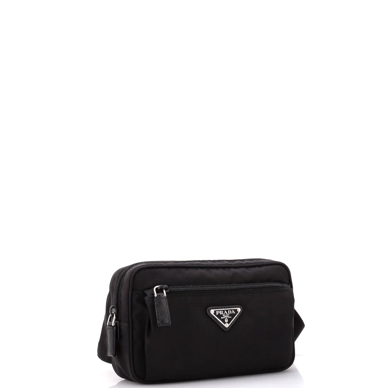 Front Pocket Belt Bag Re-Nylon with Saffiano Leather - Deep Luxury
